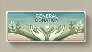 A rectangular banner for 'General Donation'