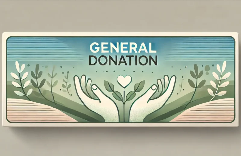 A rectangular banner for 'General Donation'