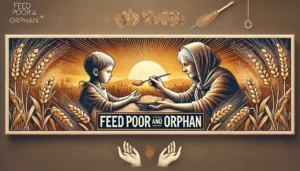 Donation 'Feed Poor and Orphan,' designed to inspire compassion and generosity.