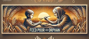 Donation 'Feed Poor and Orphan,' designed to inspire compassion and generosity.