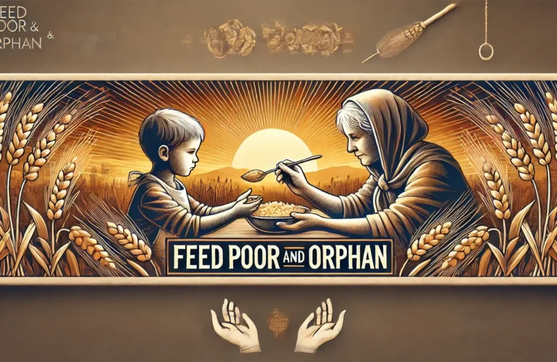 Donation 'Feed Poor and Orphan,' designed to inspire compassion and generosity.
