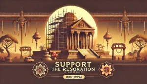 Donation campaign with the theme 'Repairing Of The Temple.'