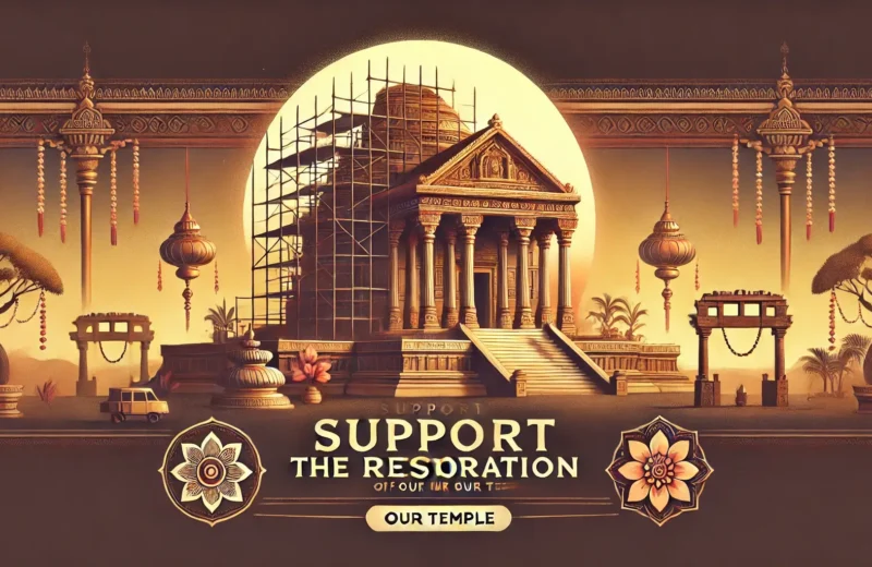 Donation campaign with the theme 'Repairing Of The Temple.'