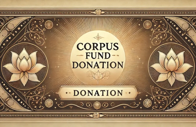 Rectangular banner for 'Corpus Fund Donation'